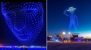 1000 Drone Light Show Over Burning Man