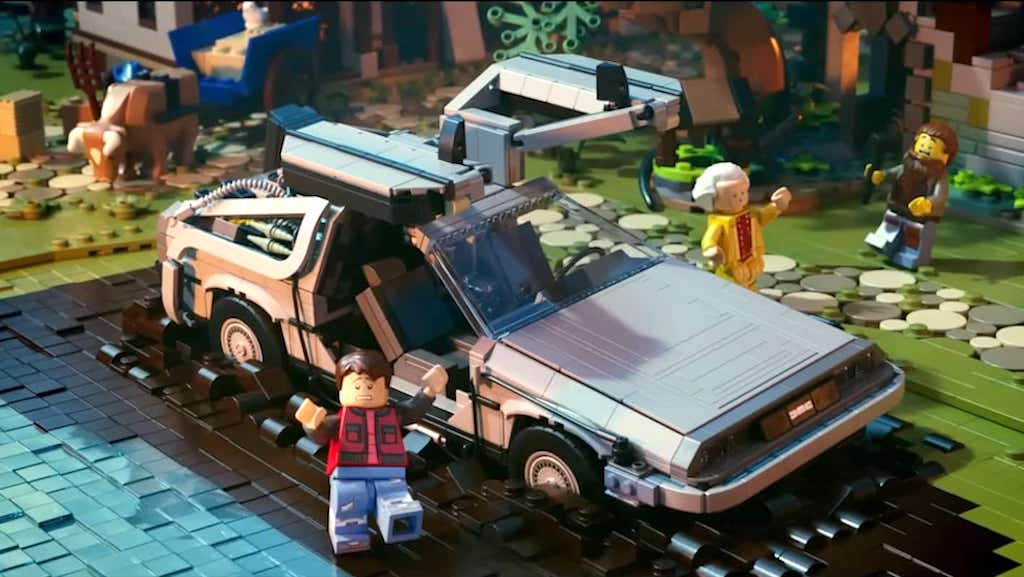 Doc and Marty Drive the New LEGO 'Back to the Future' DeLorean