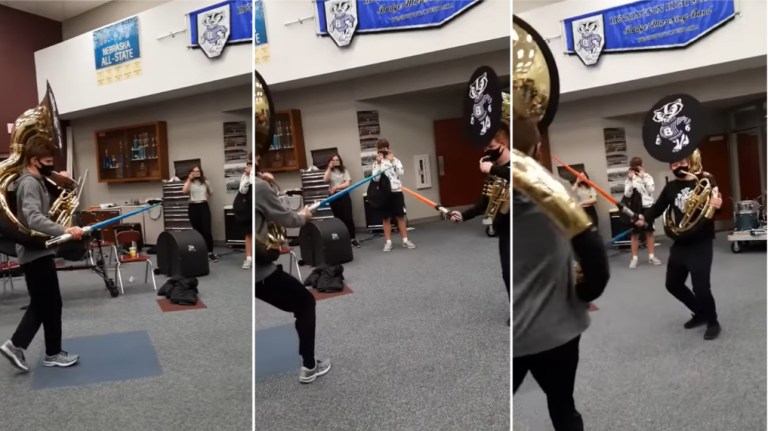 Sousaphone Lightsaber Duel