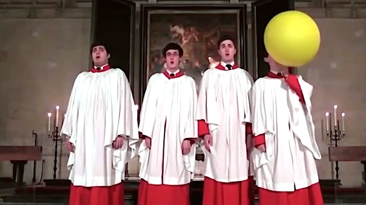 Choir Boy Uses Helium Balloon To Hit Higher Notes