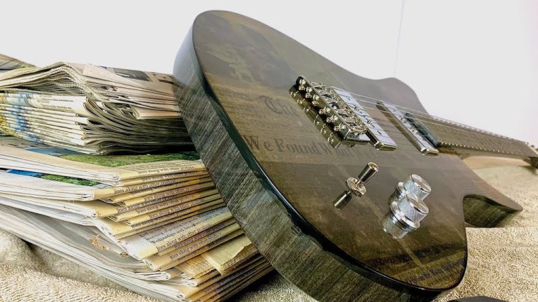 Newspaper Guitar