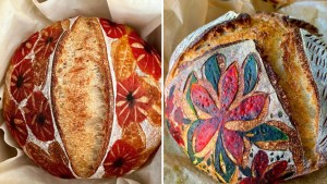 Hand Painted Sourdough Bread