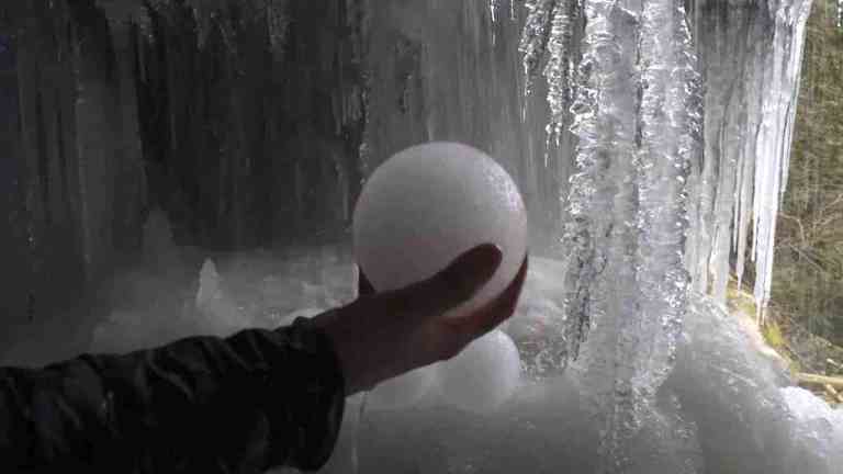 waterfall ice spheres