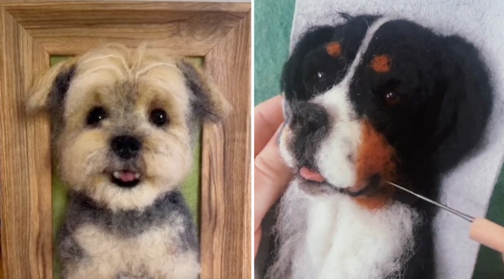 3D Wool Dog Portraits