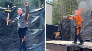 Harrison Fords Stunt Double Sets Himself on Fire