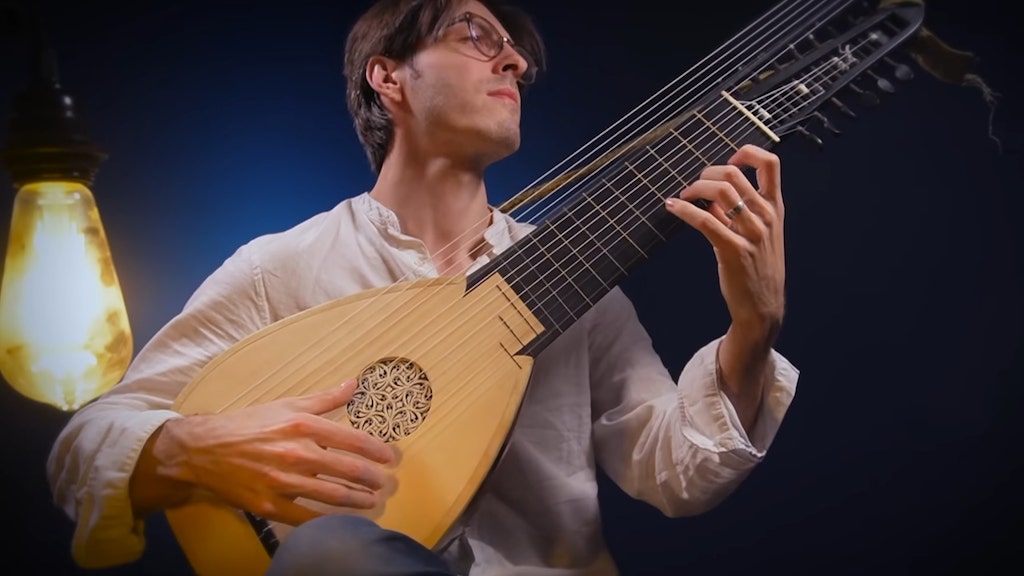 Musician Shreds Acoustic Solo on Traditional Lute