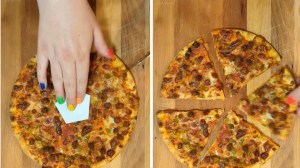 Cutting Pizza Five Slices Geometry