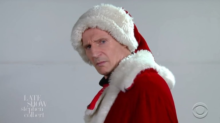 Liam Neeson Auditions For Mall Santa Claus