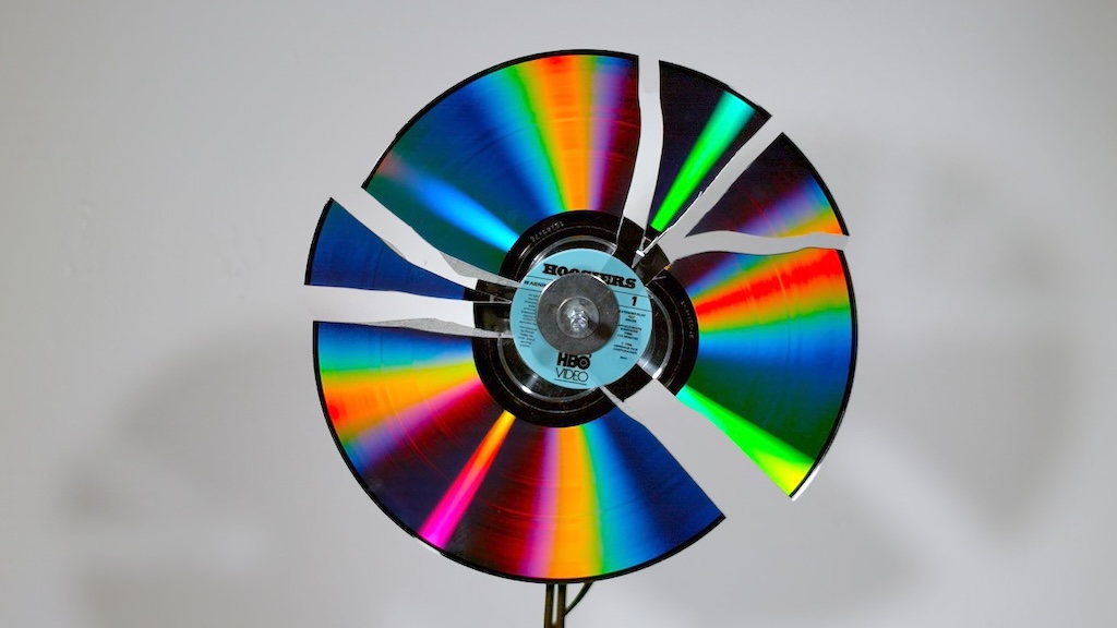 The Slow Mo Guys Spin a Laserdisc So Fast That It Turns Into Deadly