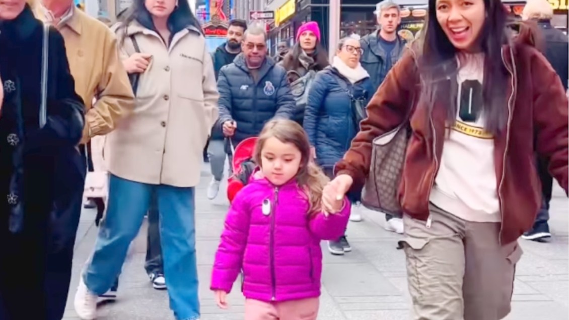 Toddler Wears Insta360 NYC