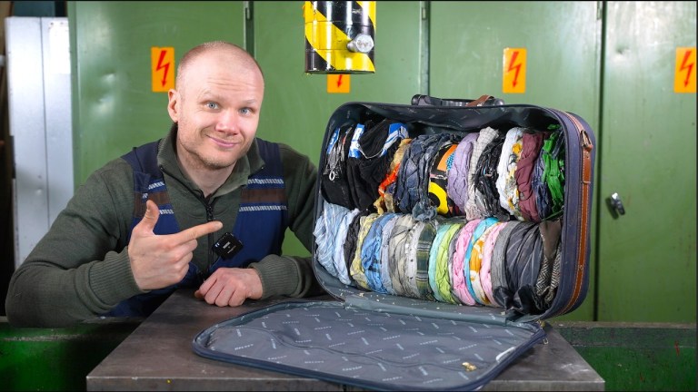 Hydraulic Press Carry On Suitcase