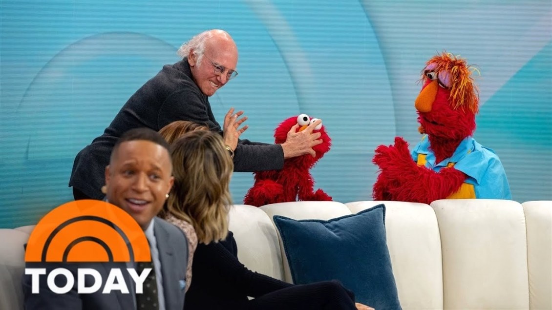 Larry David Hand Over Elmo's Face