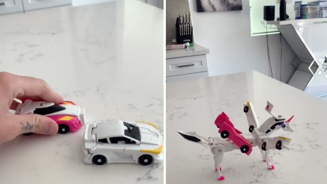 Clever Magnetic Toy Cars That Transform Into a Unicorn When They Crash Into Each Other