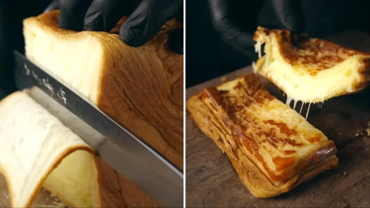 An Ultra-Thin Layered Grilled Cheese Sandwich