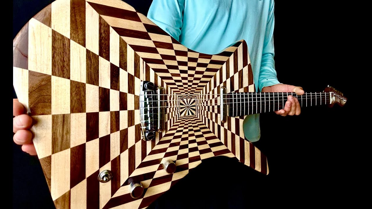A Dizzying Handmade ‘Hallway Optical Illusion’ Guitar
