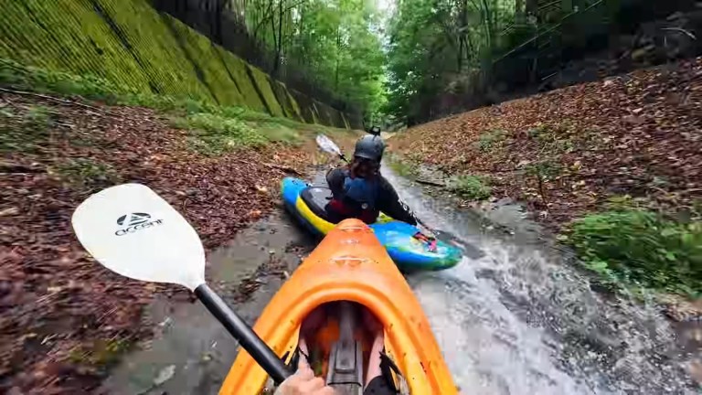 Kayakers Drainage Ditch