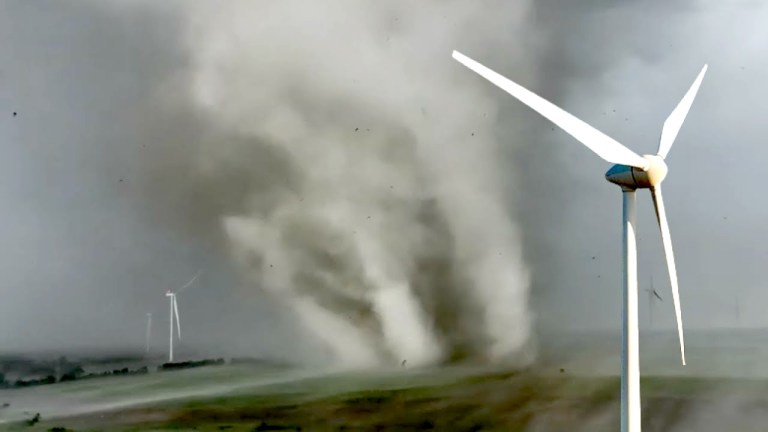 Multi Vortex Tornado Iowa Wind Turbines