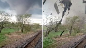 Nebraska Tornado Hits Train