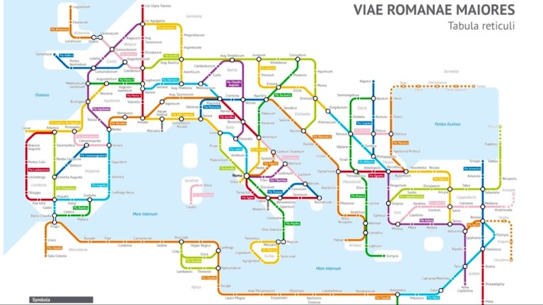 Roman Roads Subway Map