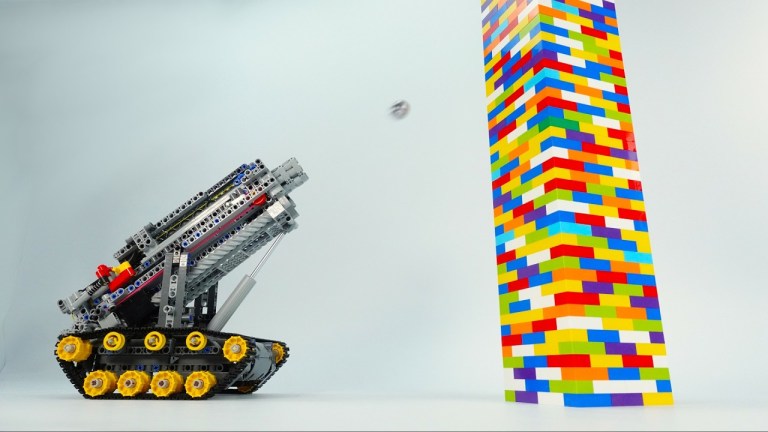 Increasingly Complex LEGO Tower Destroyers