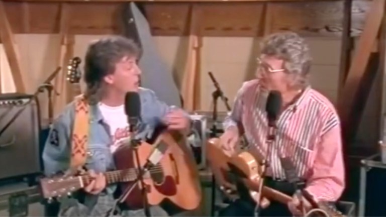 Paul McCartney Carl Perkins 1993 Backstage