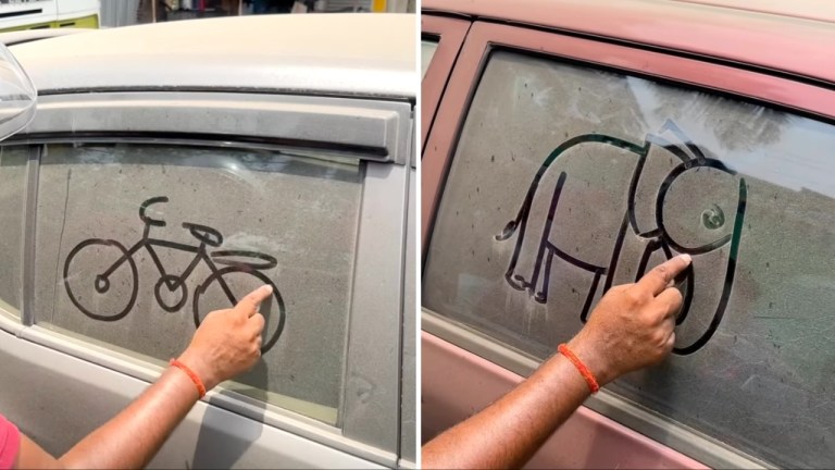 Dirty Car Window Art