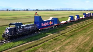 Bike Flips on Moving Train