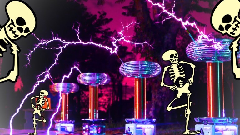 Spooky Scary Skeletons Tesla Coils