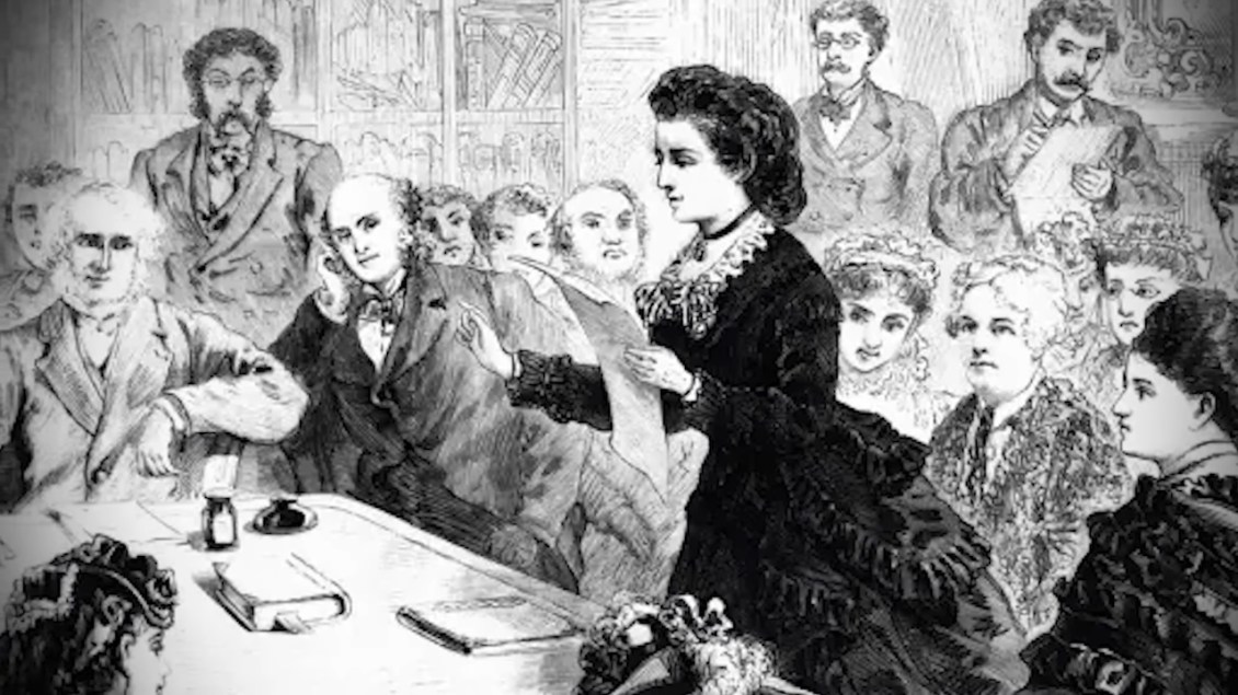 Victoria C Woohull First Female Candidate US President