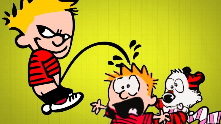 Peeing Calvin Bill Watterson