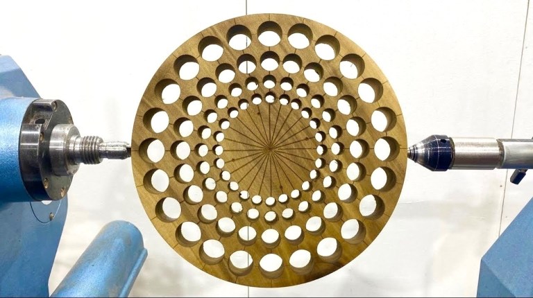 Optical Illusion Wooden Bowl