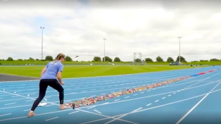 100 Meter Barefoot LEGO Sprint