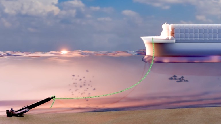 Anchor Chain Catenary Curve