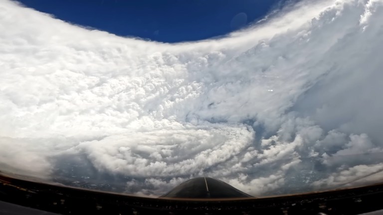 Flying Into Eye of Hurricane Melissa