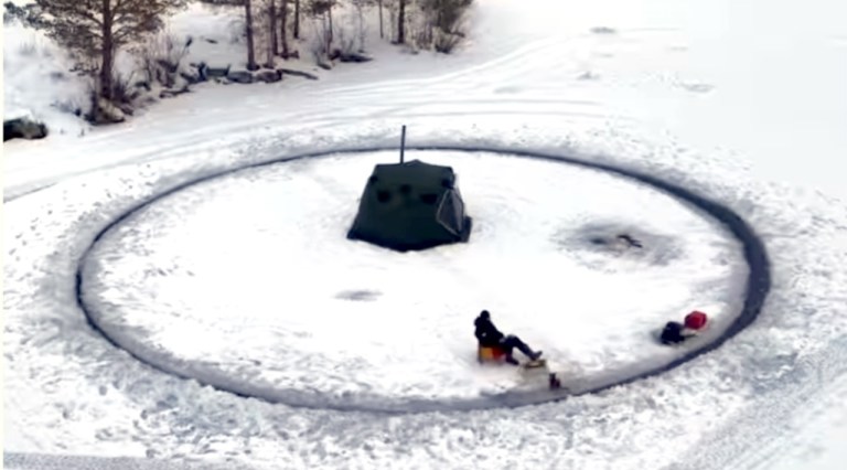 Frozen Lake Ice Carousel
