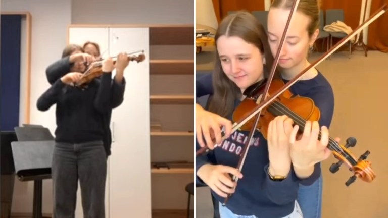 Two Violinists One Violin