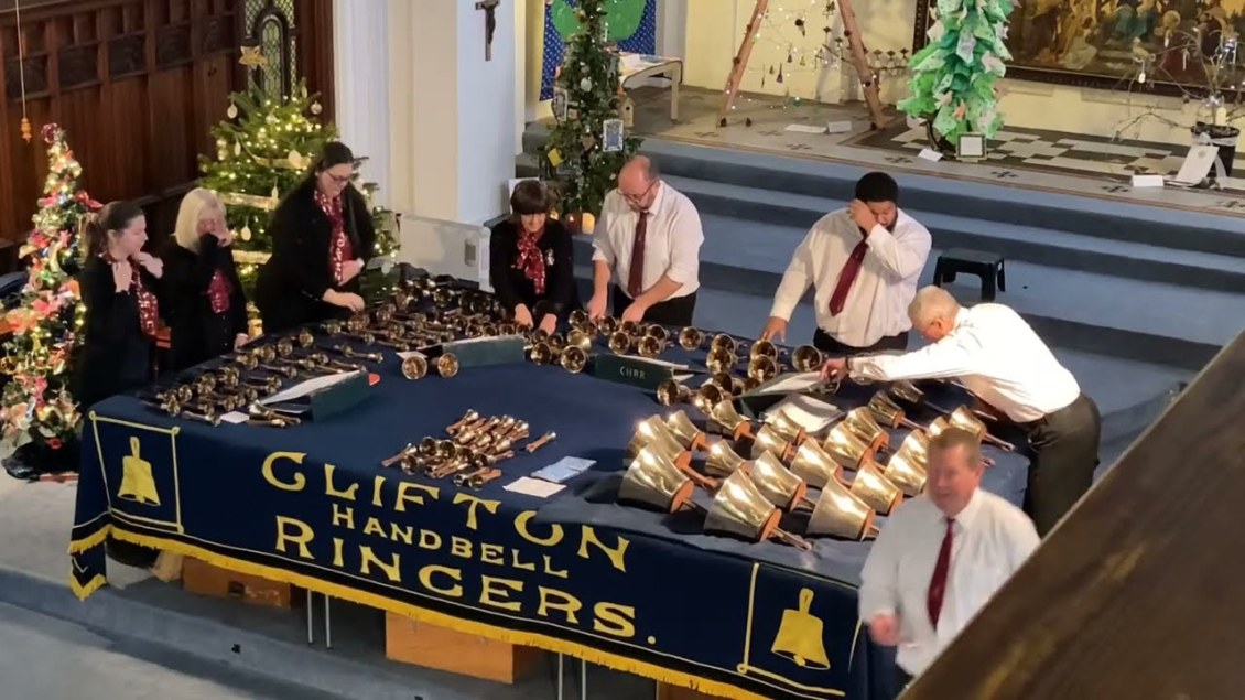 Musicians Perform ‘Dueling Banjos’ on Hand-Bells