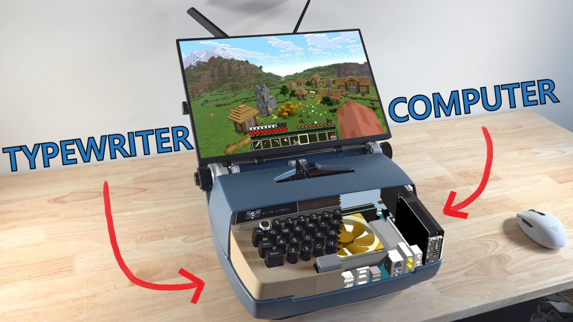Turning an Electric Typewriter Into a Gaming Computer
