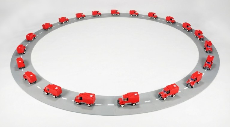 LEGO Car Circular Traffic Jam