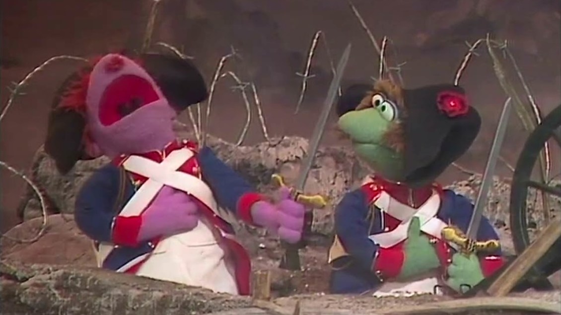 The Muppets on Opposing Sides of a Battlefield Sing an Anti-War Cover of ‘Why Can’t We Be Friends?’
