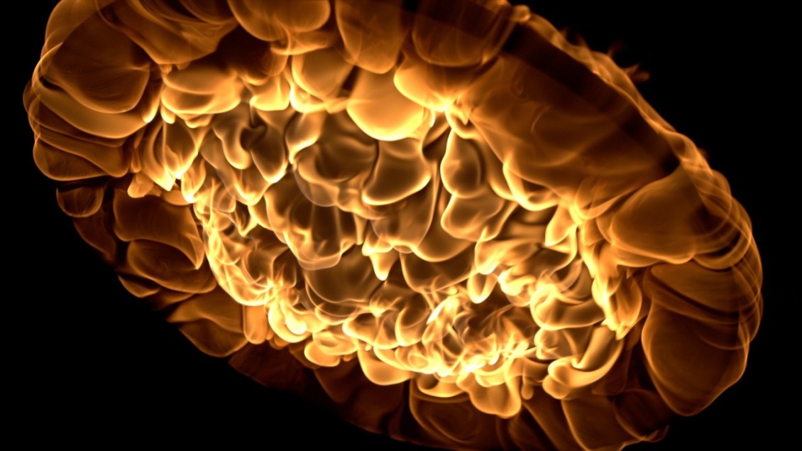 Mesmerizing Super Slow Motion Footage Captured Underneath a Fire