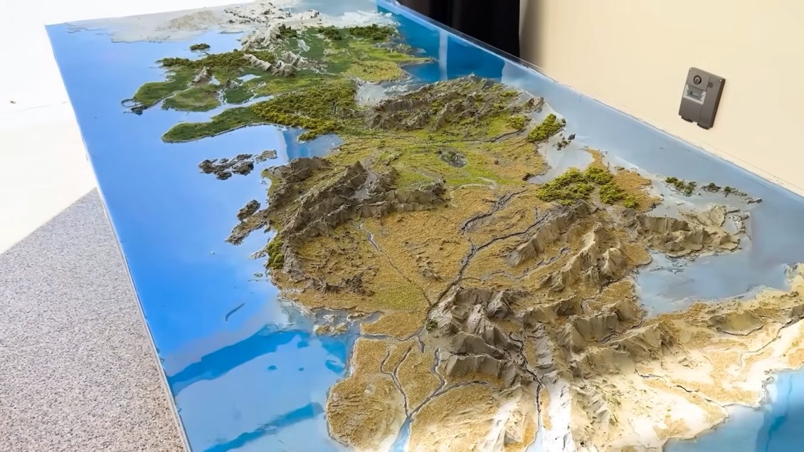 An Incredible 3D Raised Relief Map of Westeros From ‘Game of Thrones’