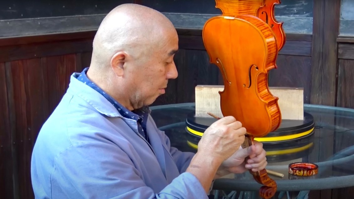 Japanese Artisan Spends Six Months Handcrafting a Violin and Cello