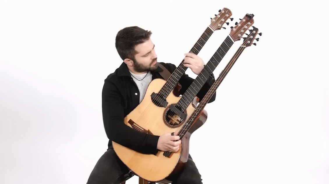 A Gorgeous Multitonal Cover of Dire Straits’ ‘Walk of Life’ on a Triple-Neck Guitar