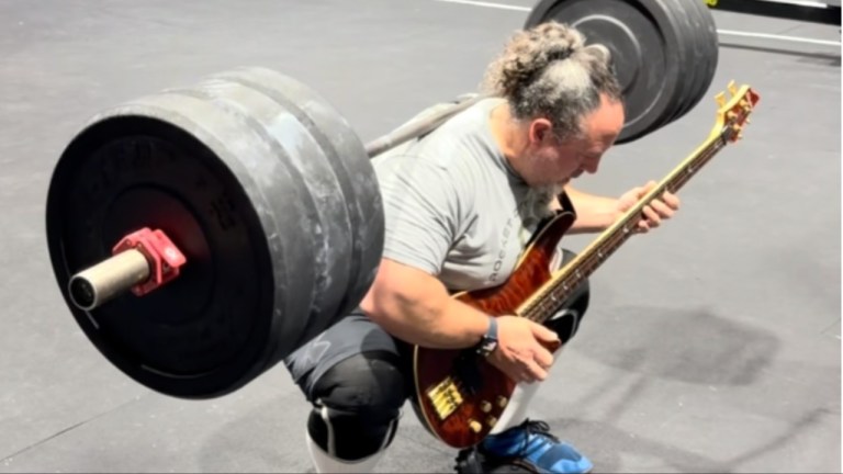 Playing Bass While Squatting