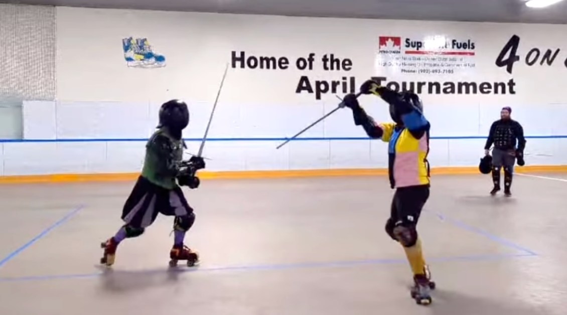 The Unusual Sport of Fencing on Roller Skates
