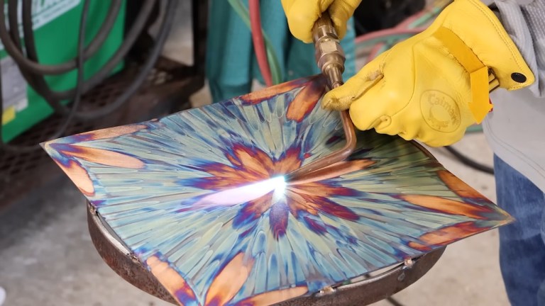 Fire as Paint on Metal