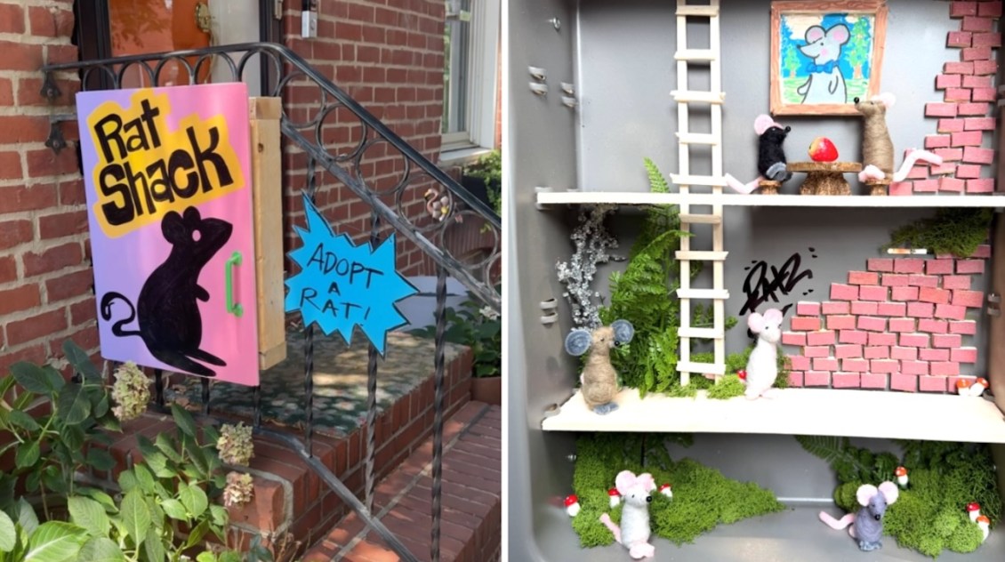 An Adorable ‘Rat Shack’ Full of Adoptable Needle-Felted Rats on Baltimore’s Federal Hill