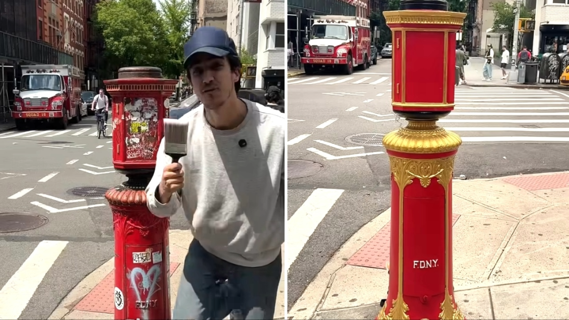 Thoughtful Man Restores a Forgotten New York City Fire Call Box to Its Original Grandeur