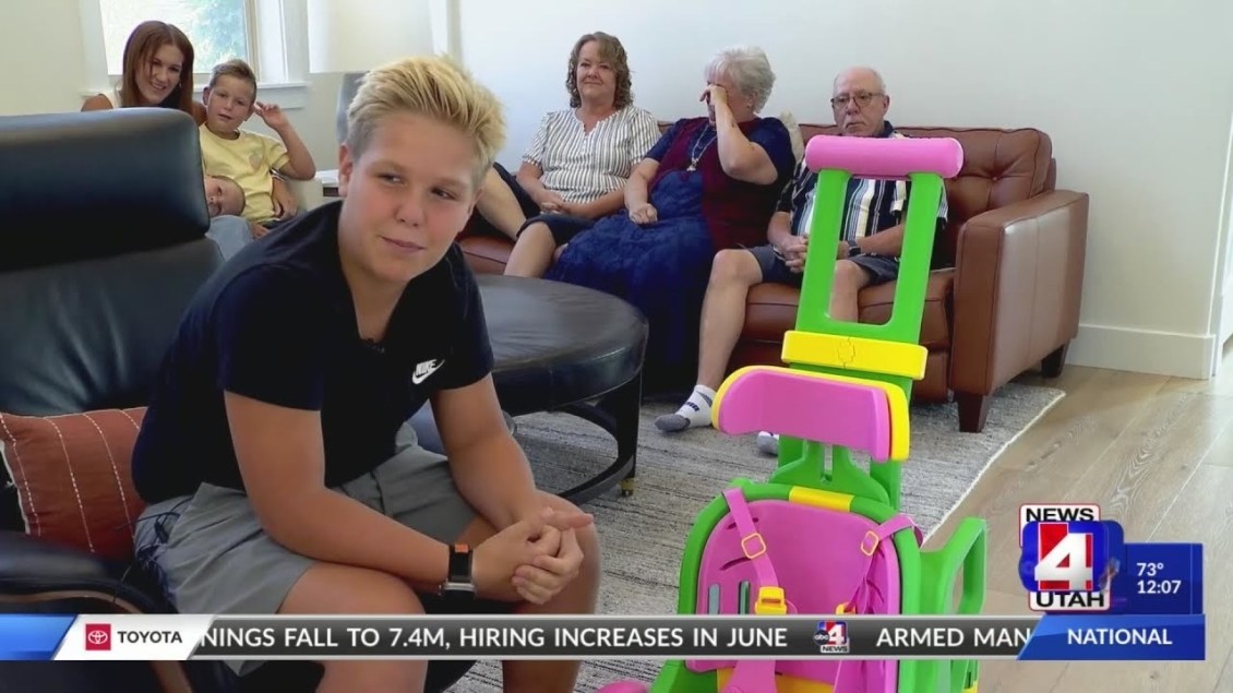 13-Year-Old Spends 300 Hours Building a Custom 3D-Printed Mobility Chair for a Toddler